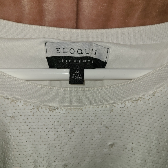 White Sequinn Dress Eloquii - Picture 5 of 6